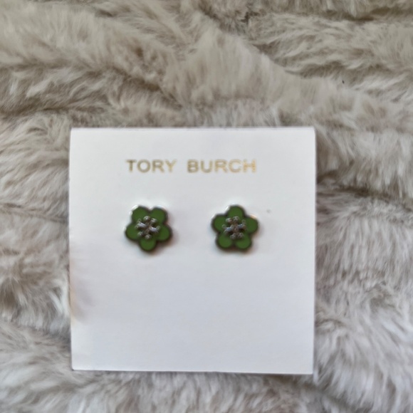 Tory Burch Forget Me Not Enamel Stud Earrings - Picture 3 of 5